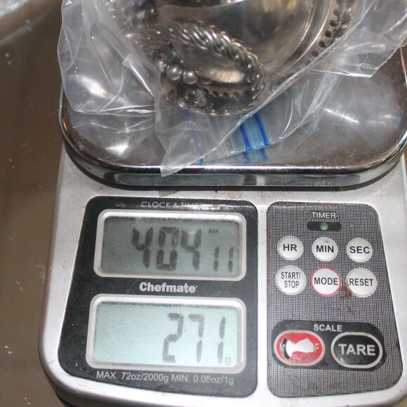 Vintage 271 Grams of 925 Sterling Silver Bracelets Necklaces Bangles More - Picture 9 of 10